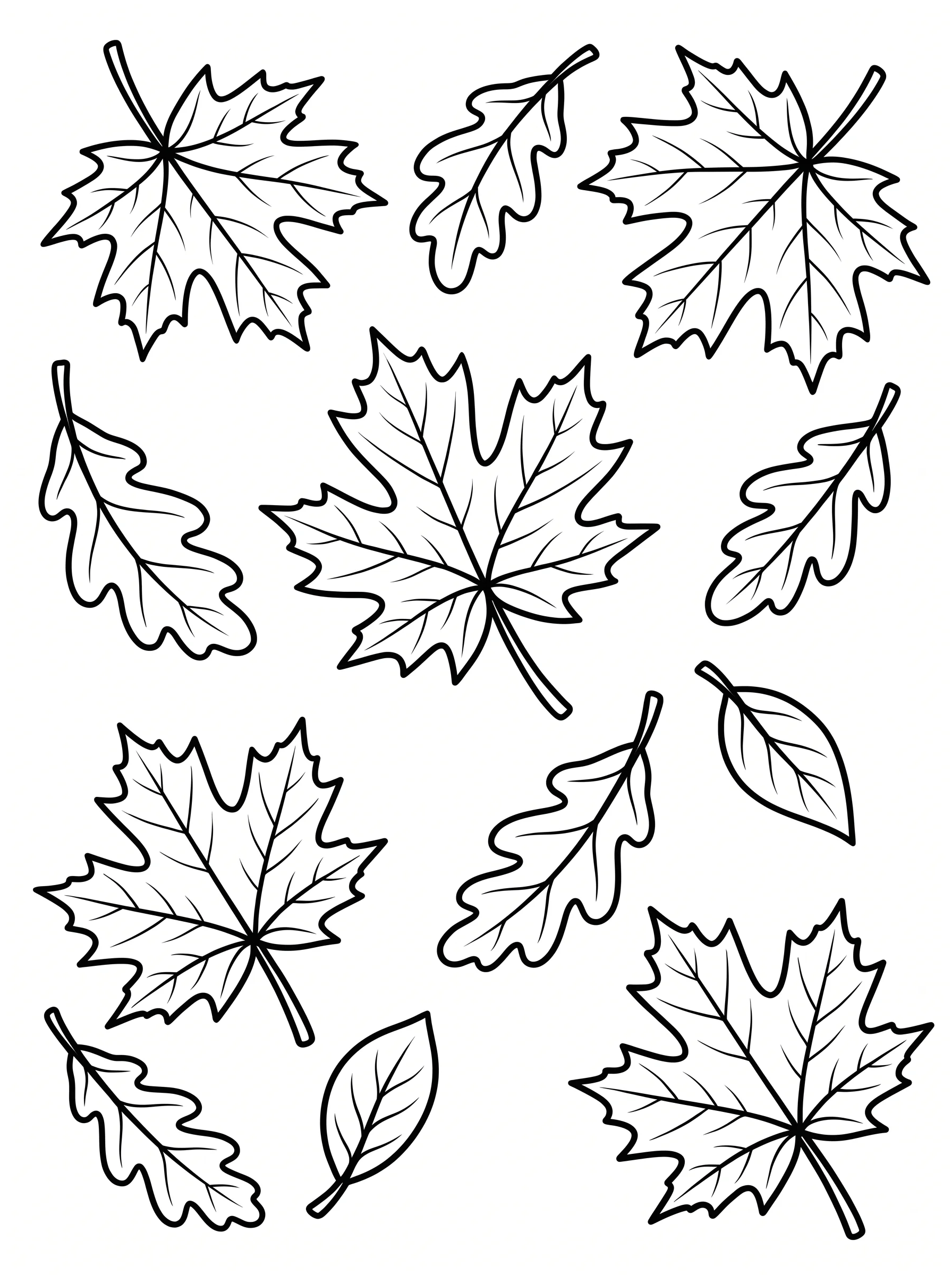 Falling Leaves September Coloring Pages