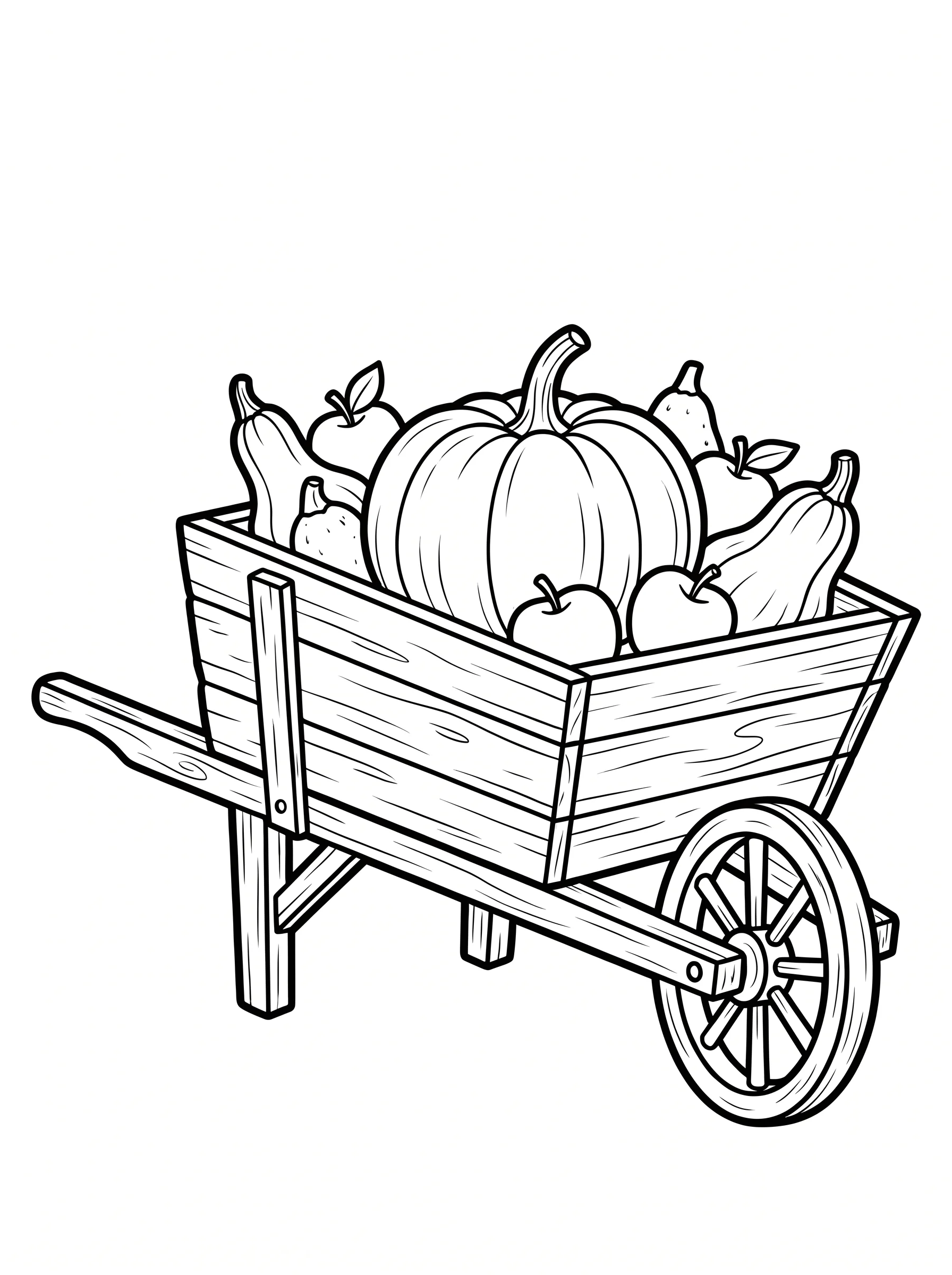 Garden Wheelbarrow with Pumpkins