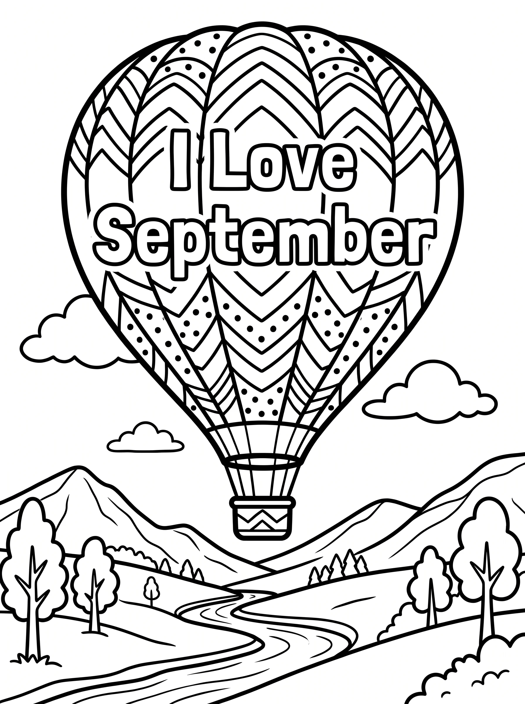 Hot Air Balloon in the Clouds