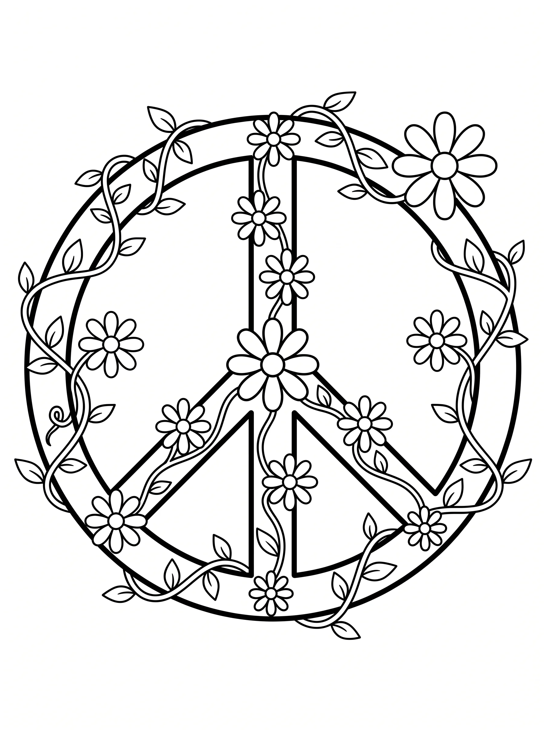 Peace Symbol Wrapped in Daisies