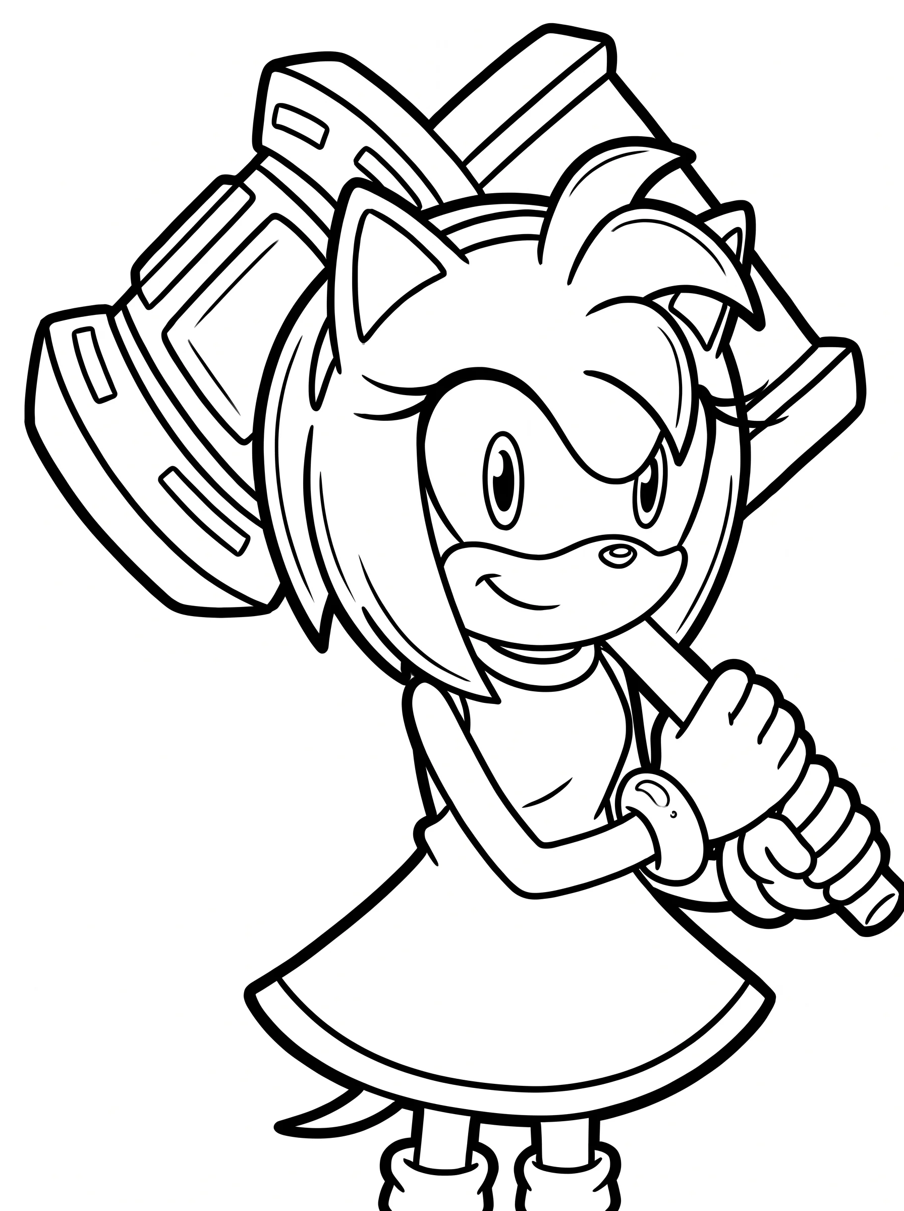 Amy with Her Giant Piko Piko Hammer