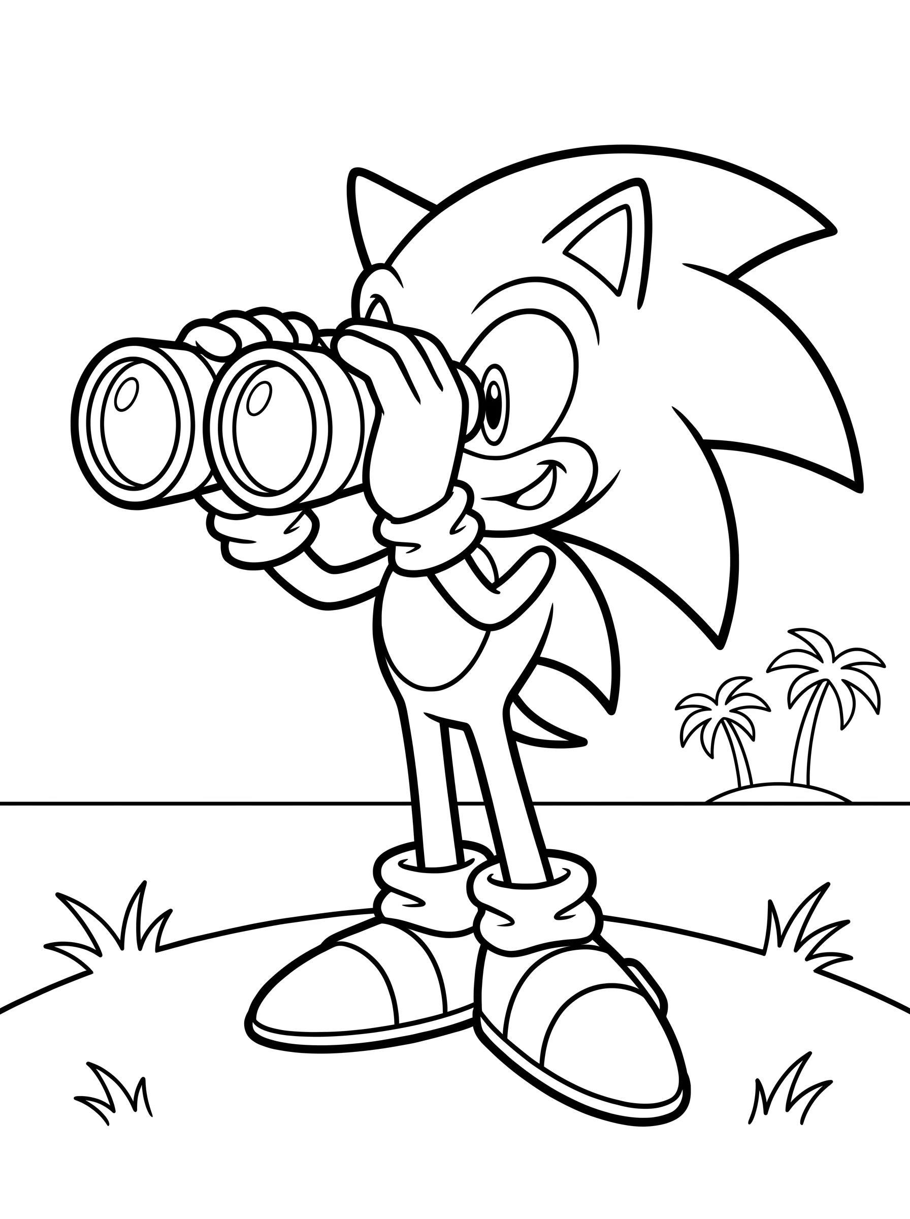 Binocular Adventure on a Palm Tree Hill