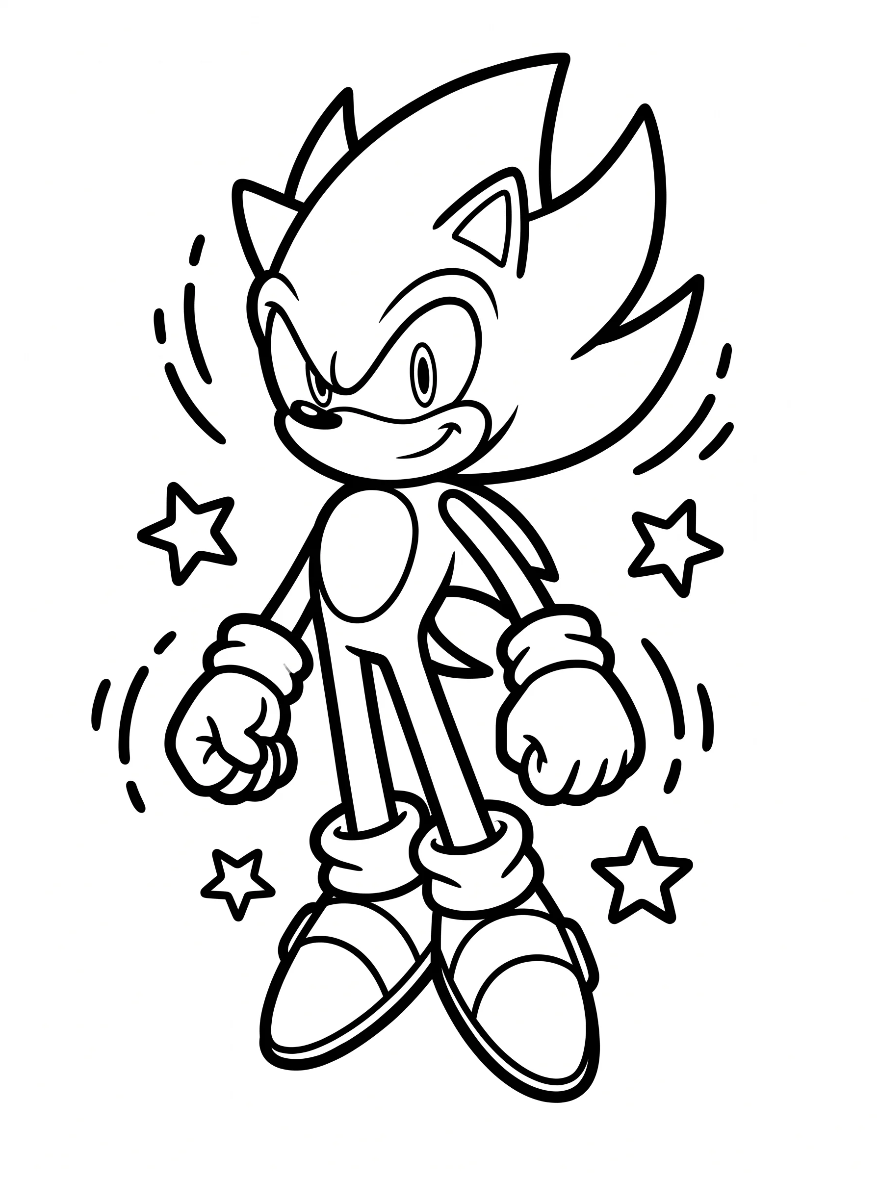 Floating Super Sonic with Star Sparkles