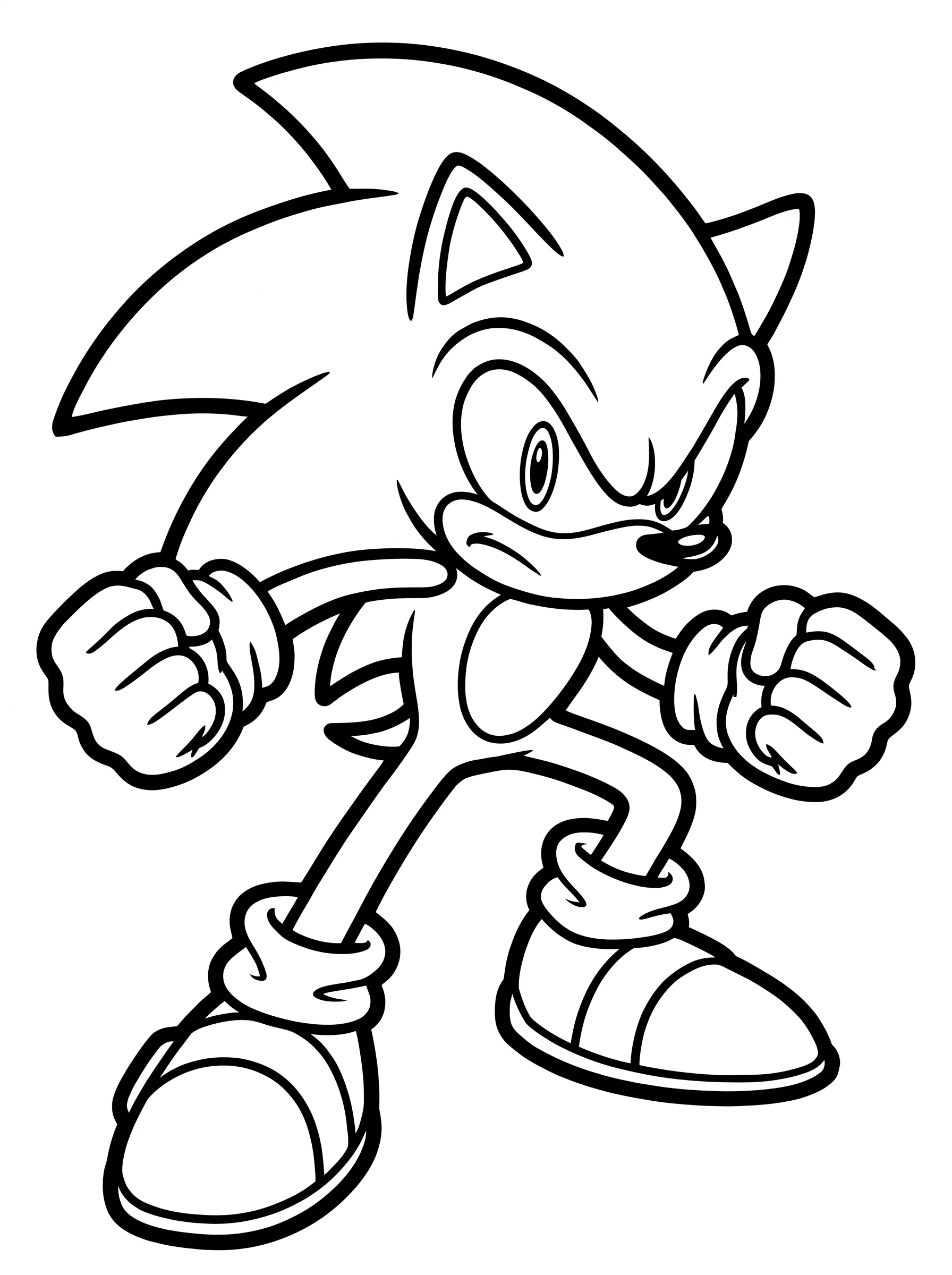 Focused Fighter in a Ready Stance