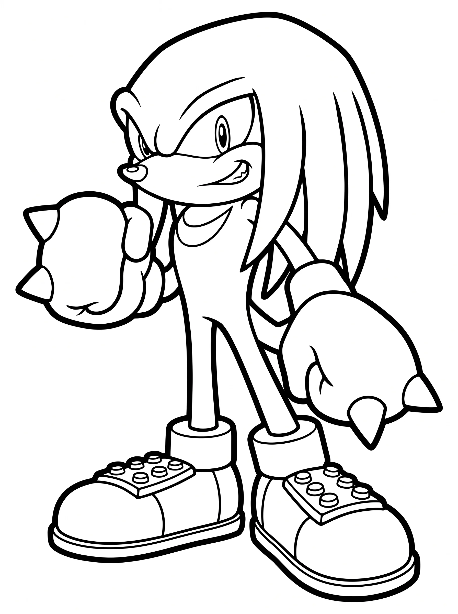 Knuckles Clenching His Spiked Gloves