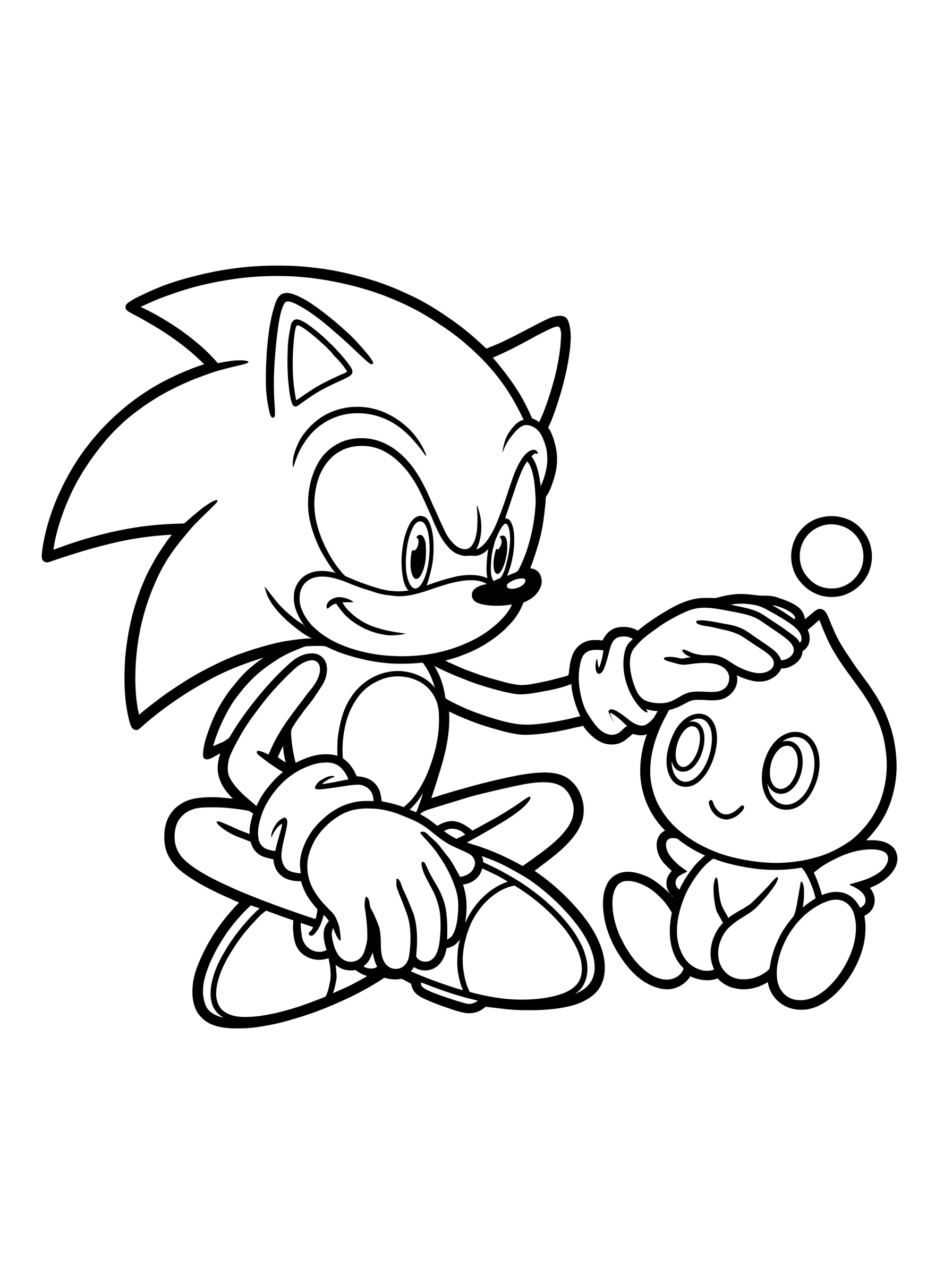 Patting the Cute Little Chao Friend