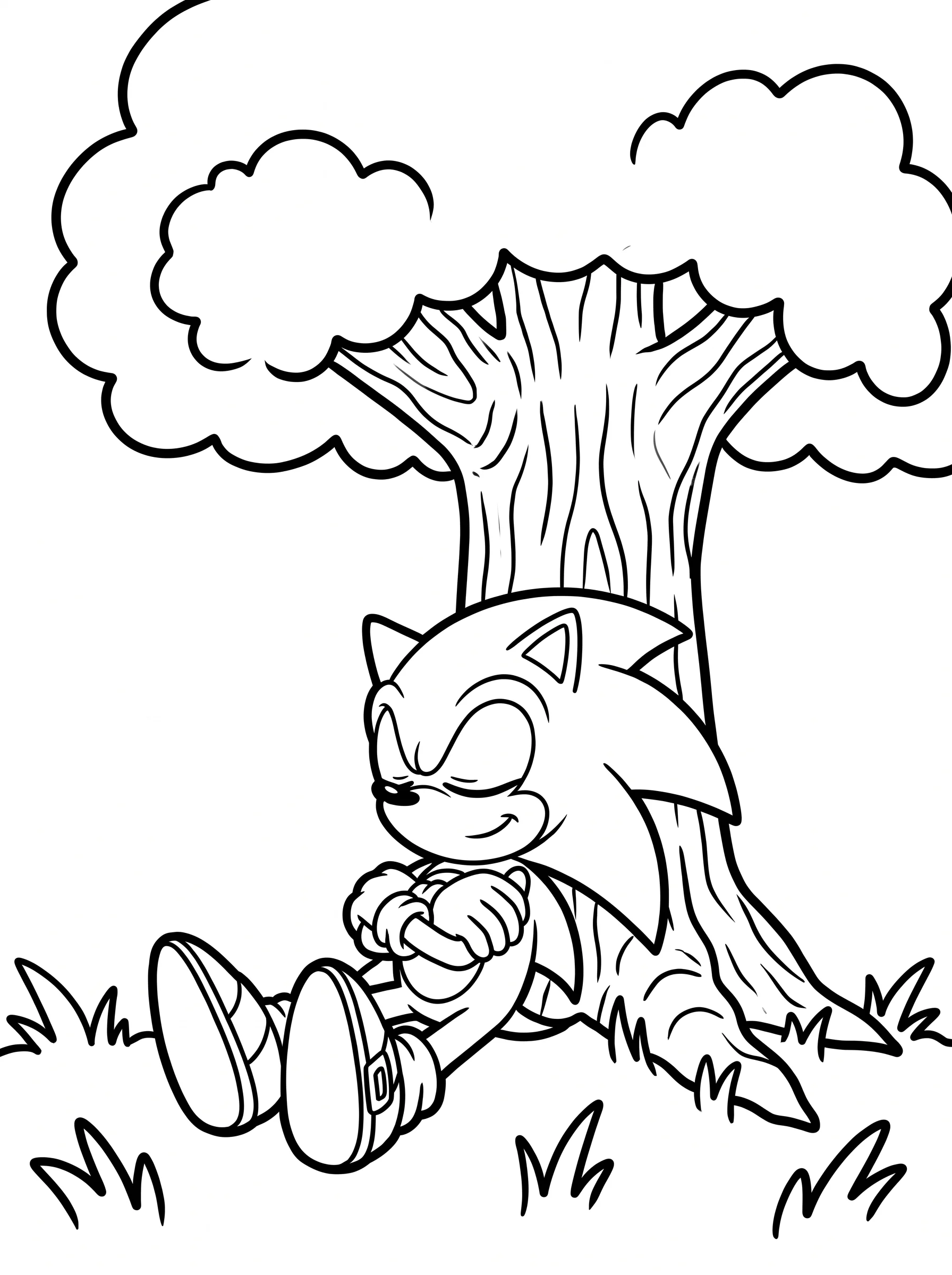 Peaceful Nap Under the Big Tree