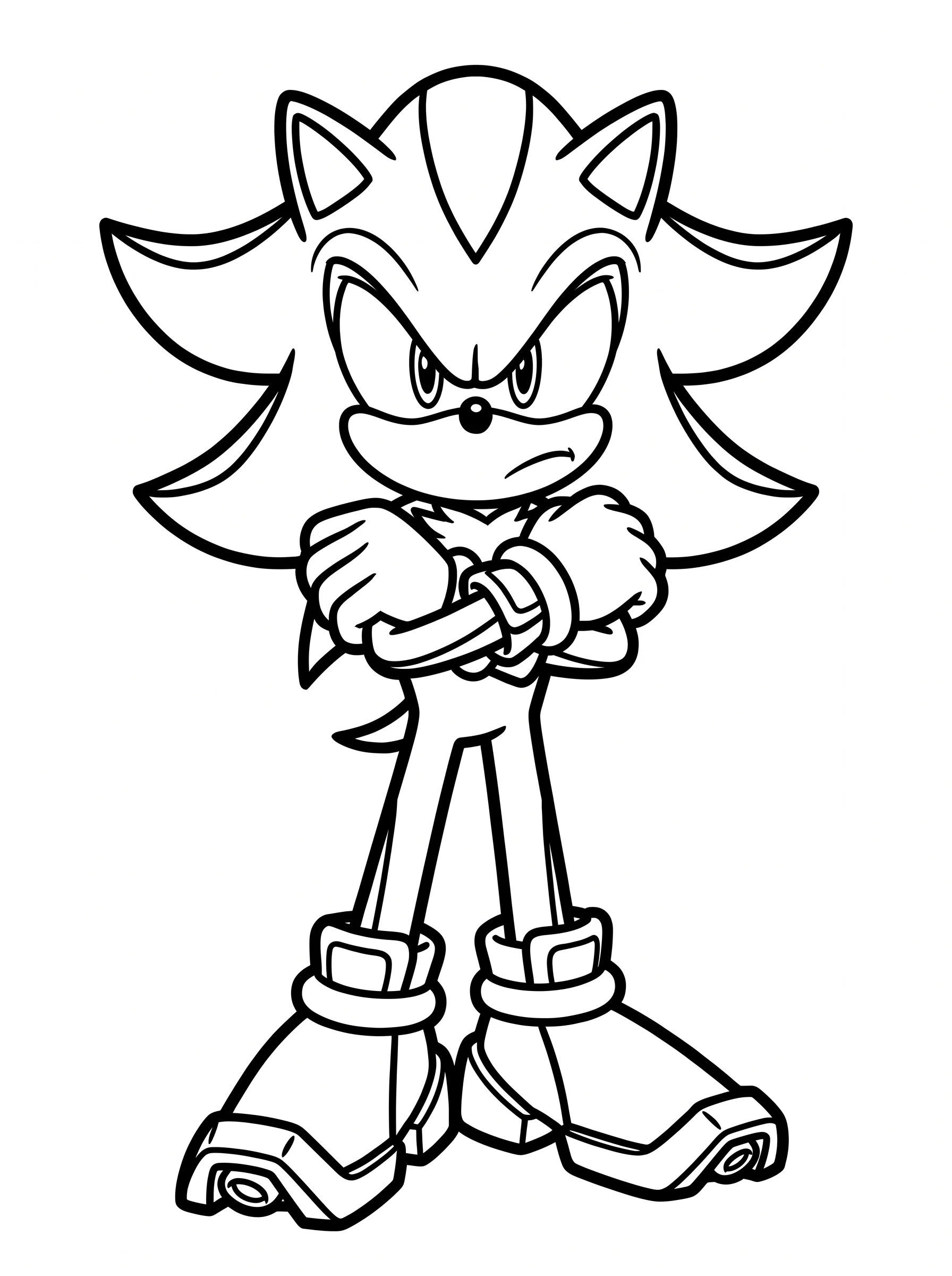 Serious Shadow Standing with Crossed Arms