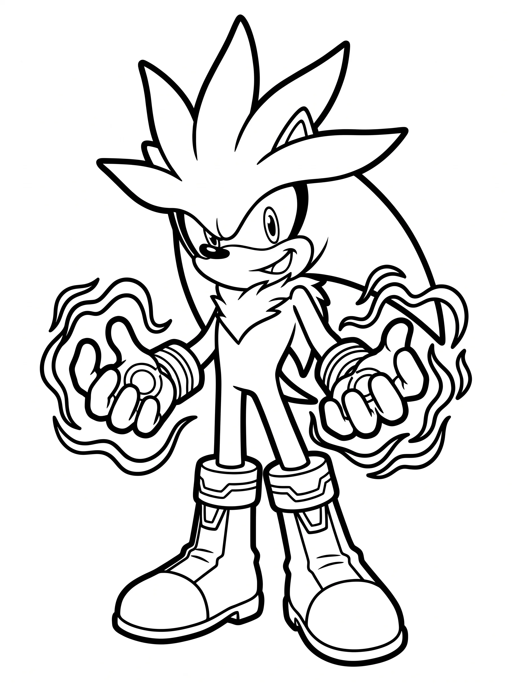 Silver the Hedgehog with Wavy Glow Hands