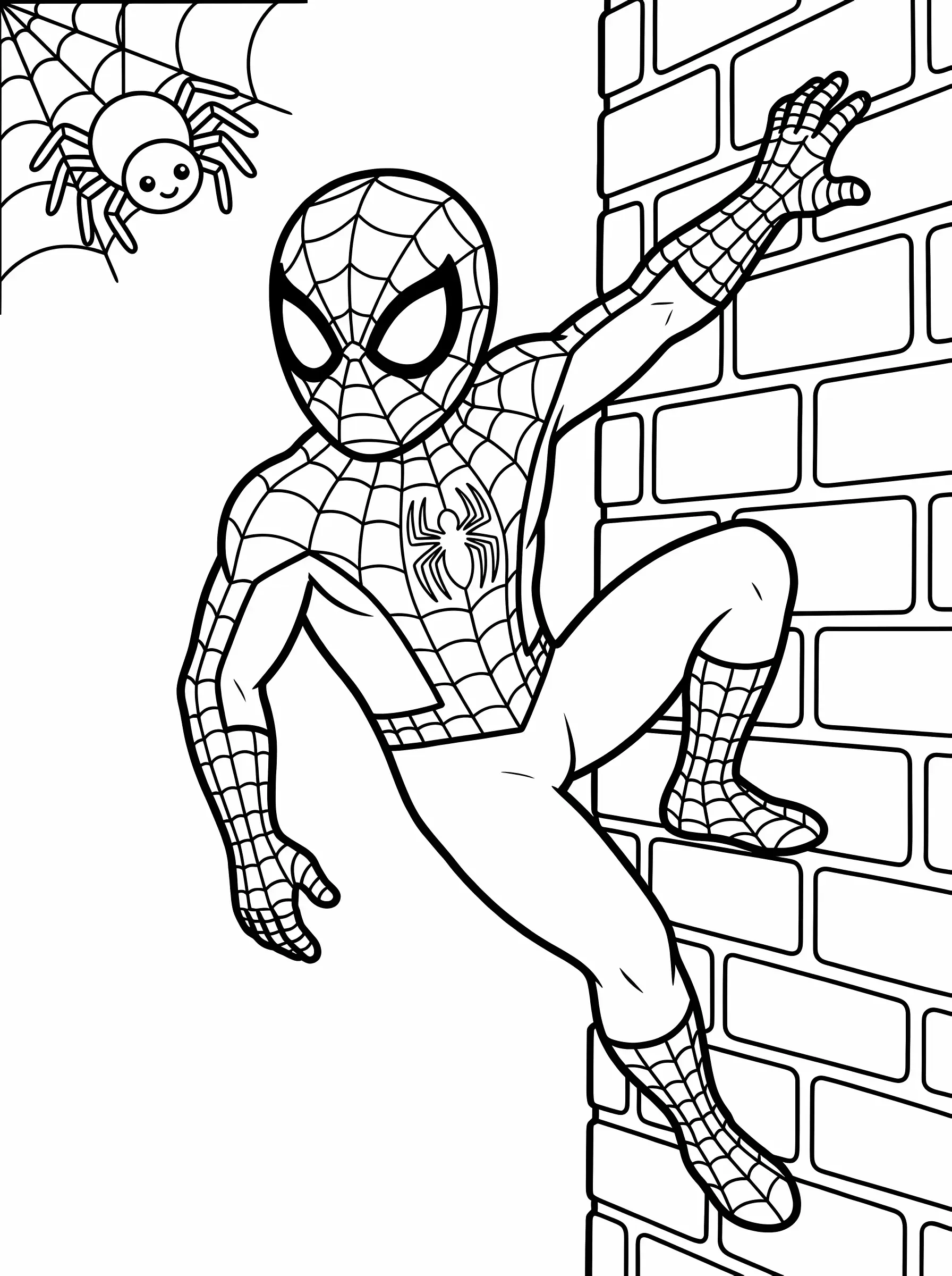Climbing a Brick Wall with a Tiny Spider
