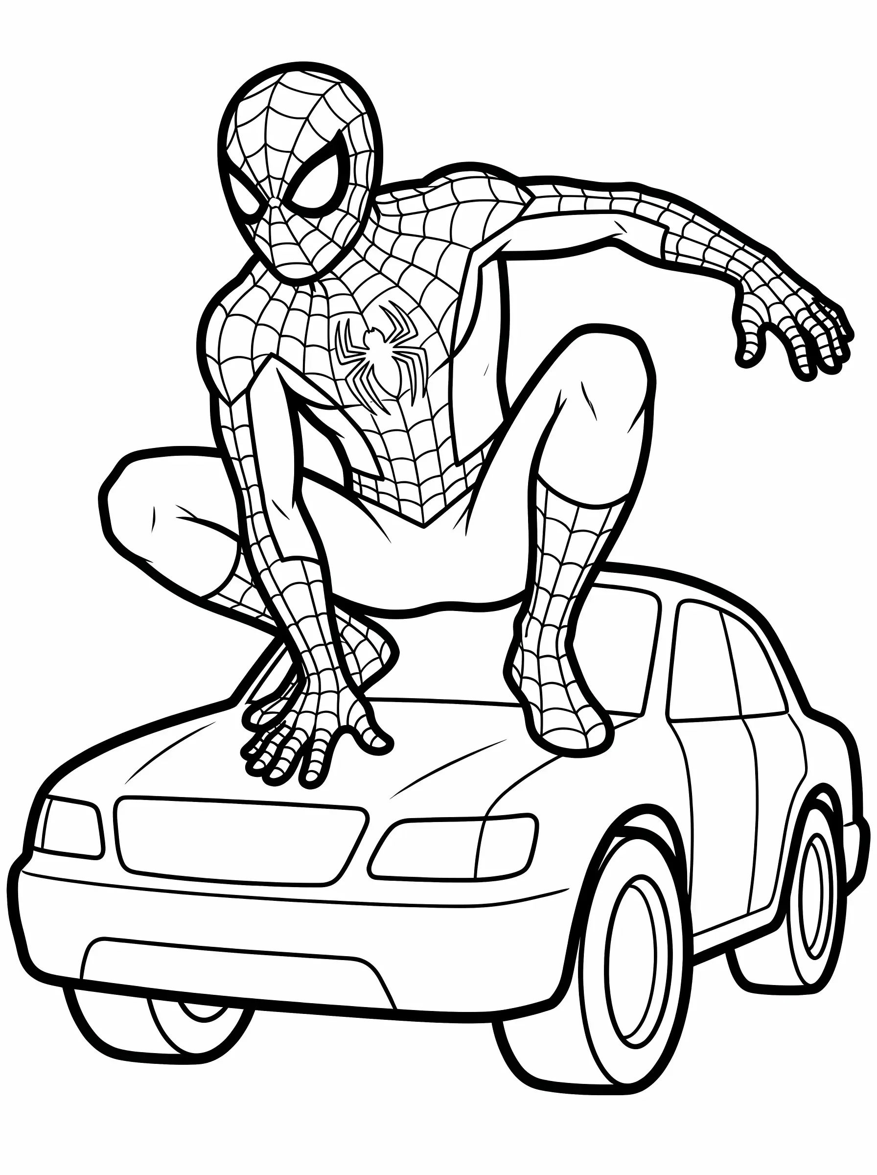 Crouching on the Hood of a Simple Car