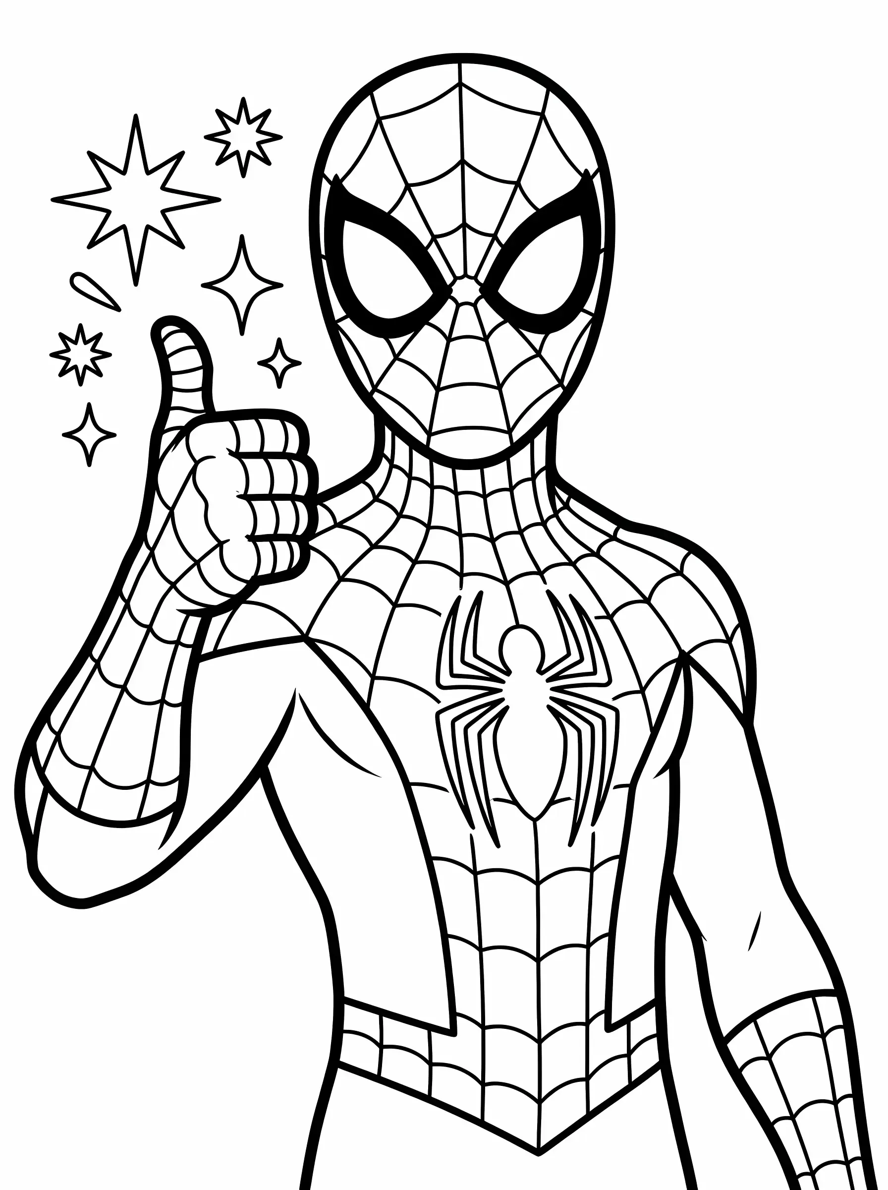 Friendly Thumbs Up with Action Sparkles