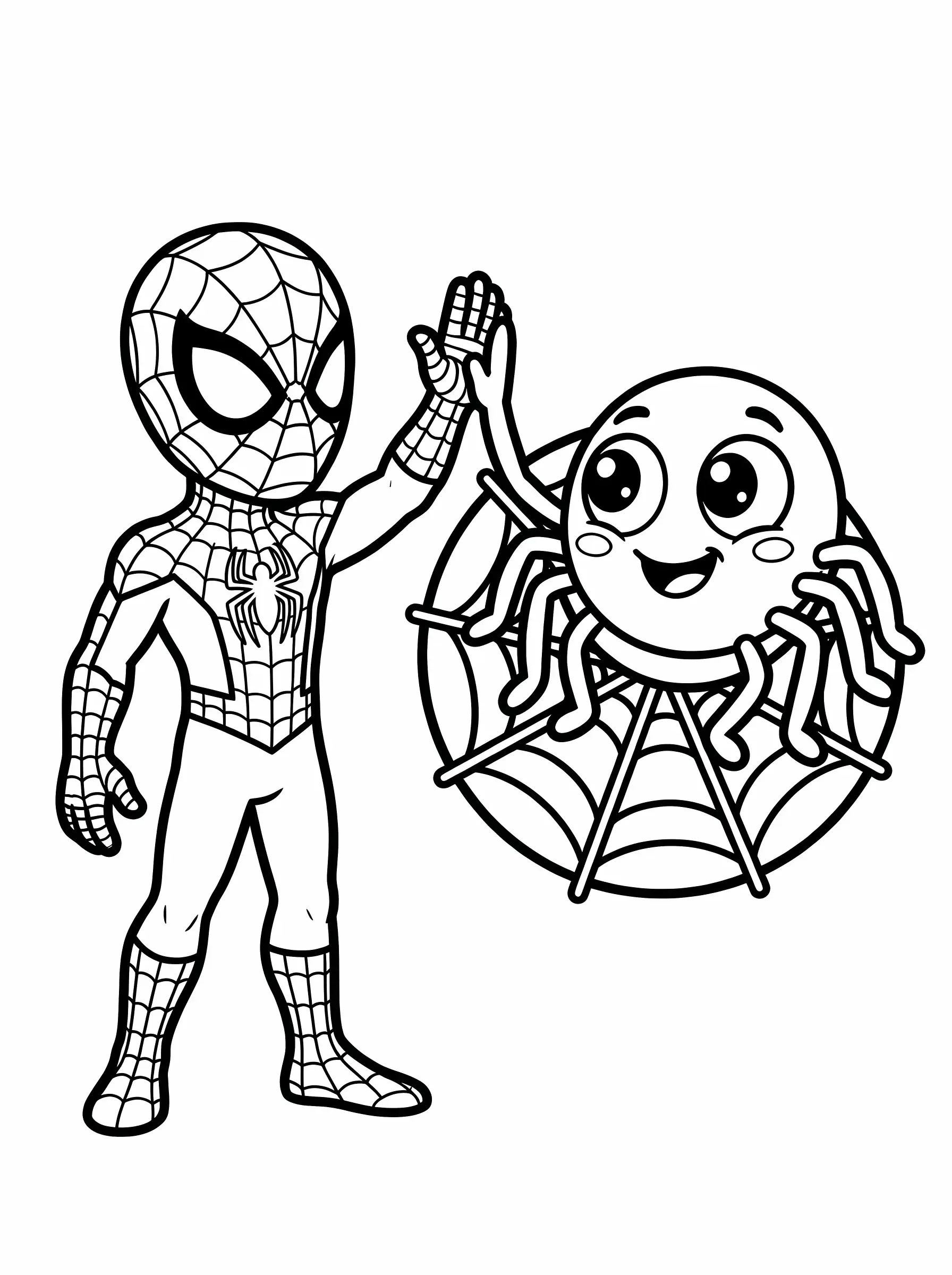 High Five with a Big Cartoon Spider