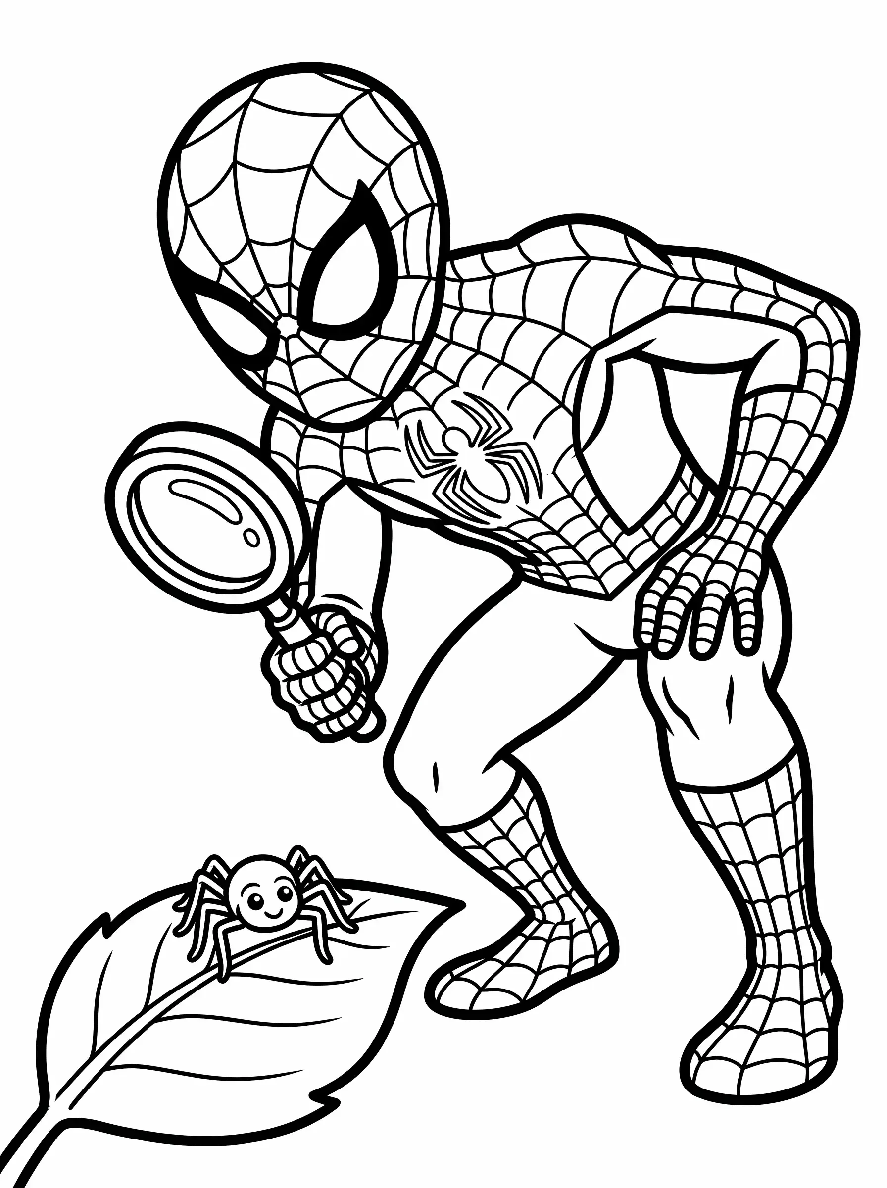 Inspecting a Tiny Spider with a Magnifying Glass