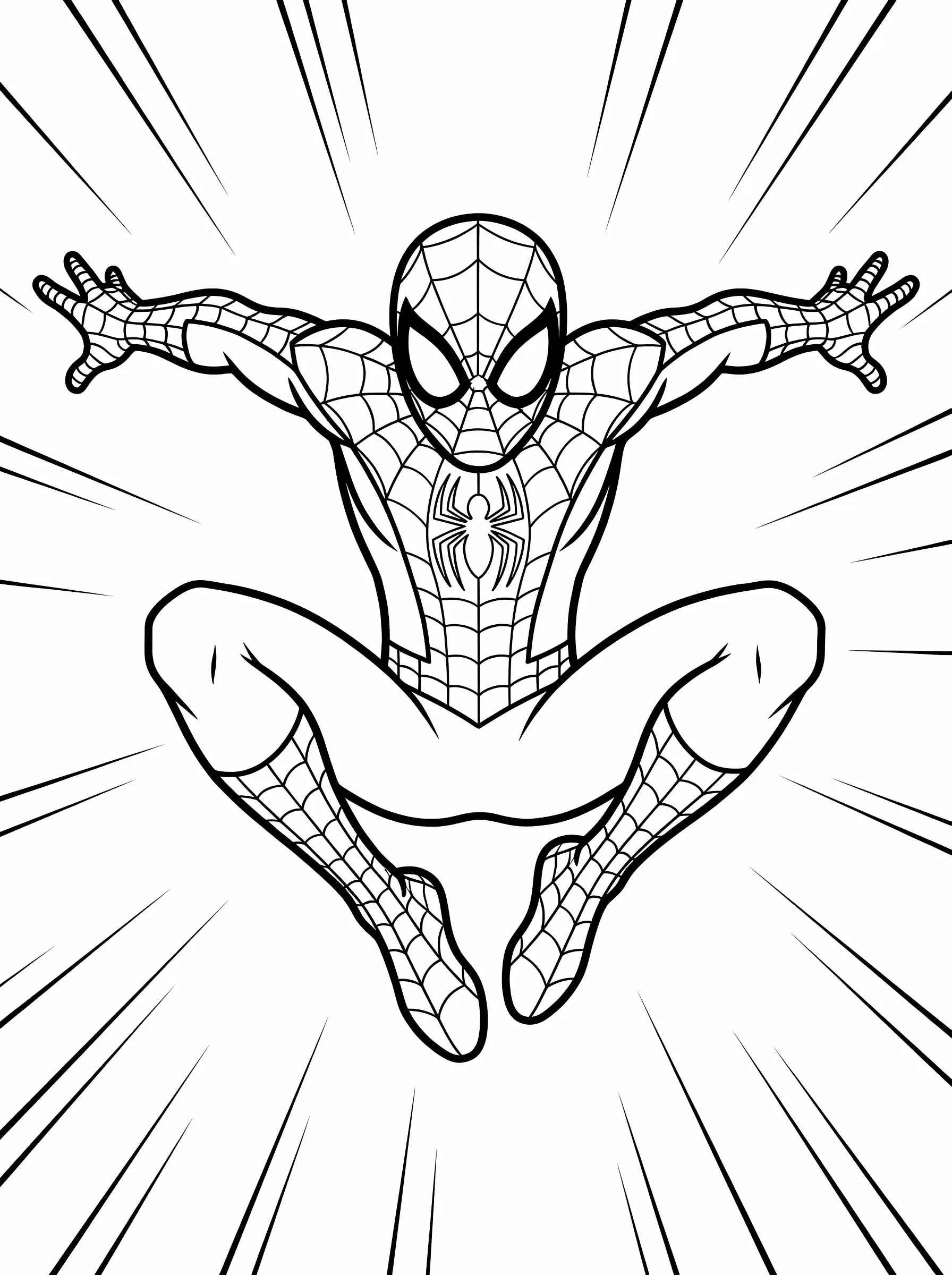 Jumping High with Starburst Action Lines