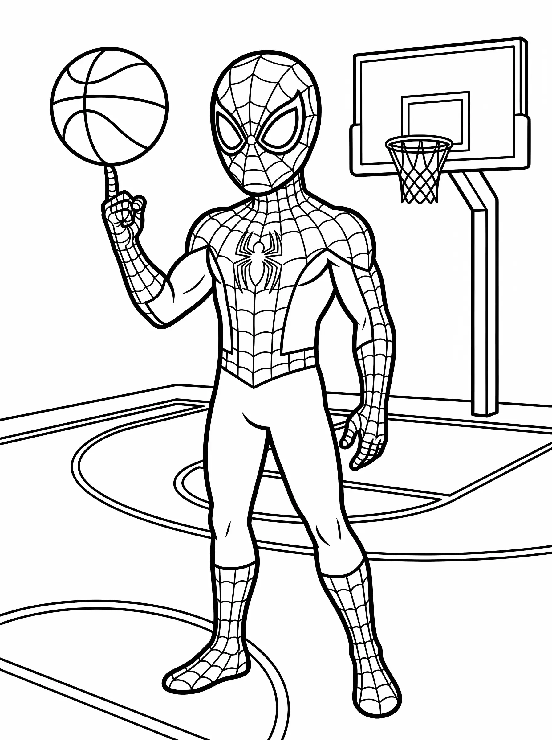 Spinning a Basketball on a Court
