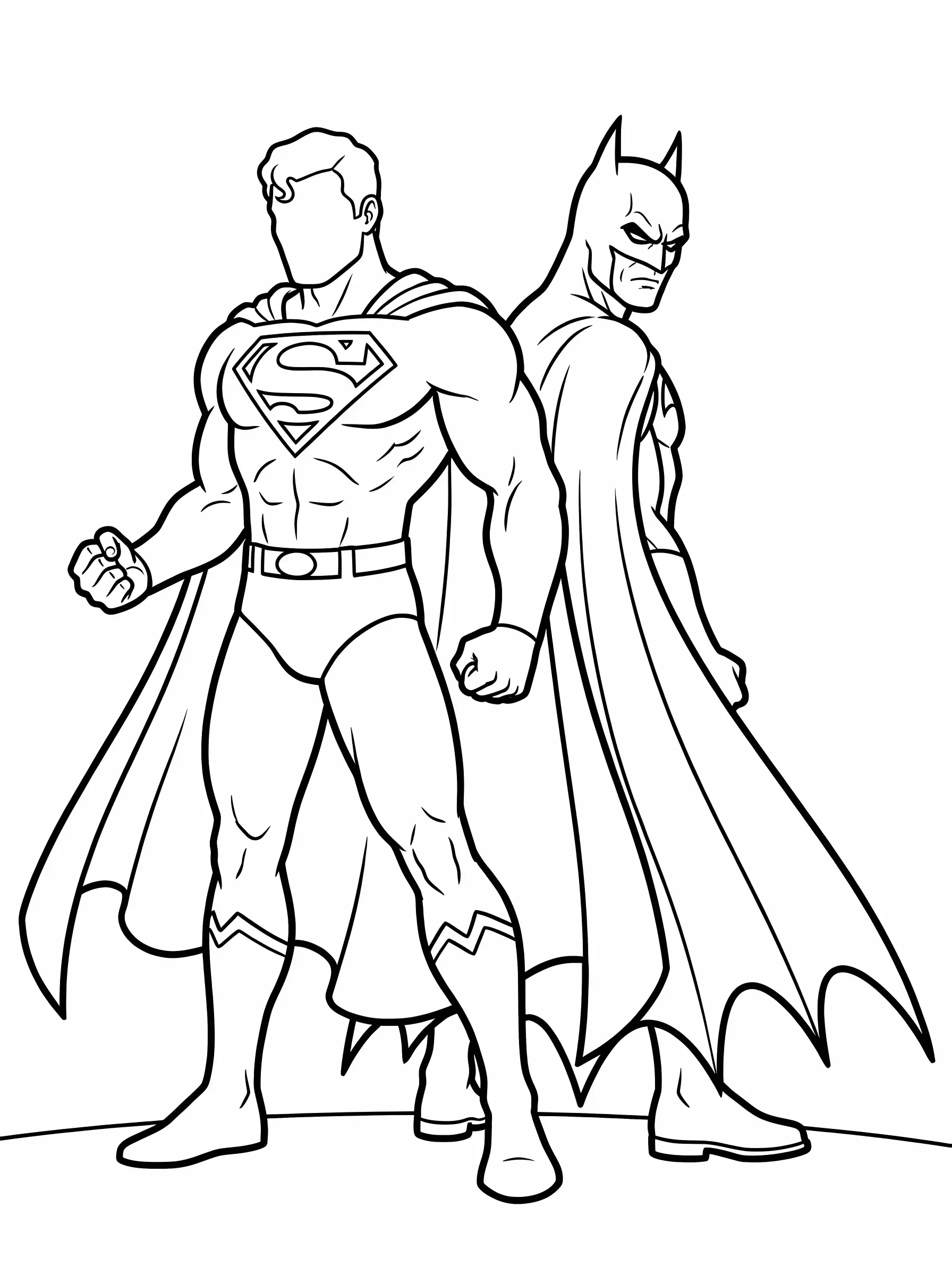 Brave Heroes Standing Back to Back