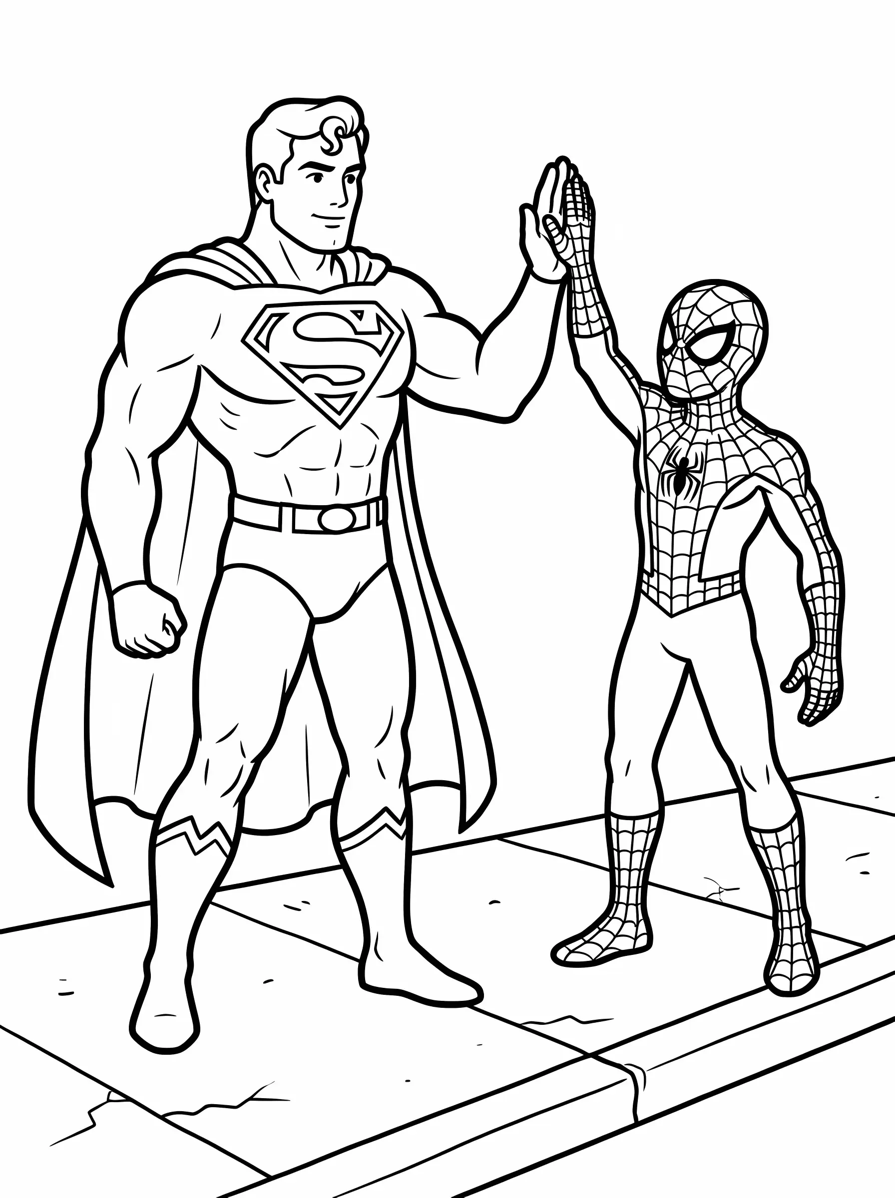 Friendly High Five on the Sidewalk