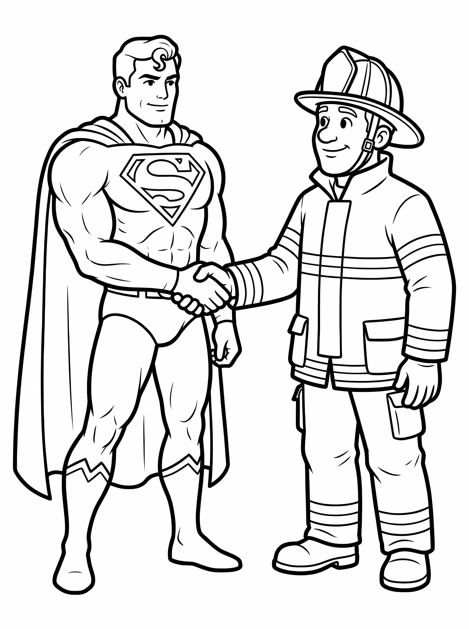 Shaking Hands with a Brave Firefighter