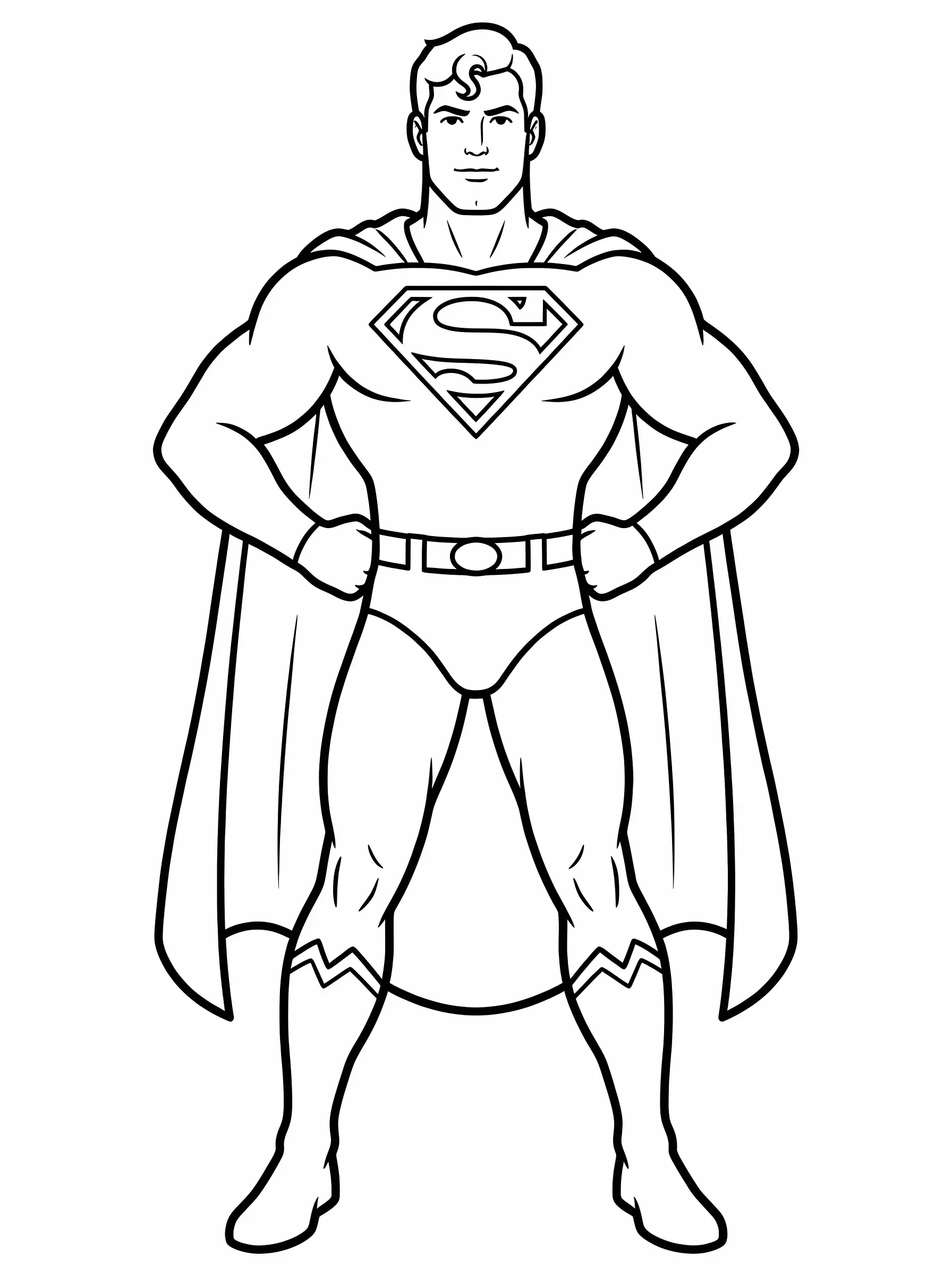 Superman Coloring Pages with Classic Hero Pose